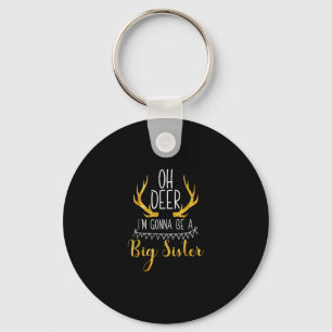 Grote zus Oh hert baby aankondiging Cute sleutelha Sleutelhanger