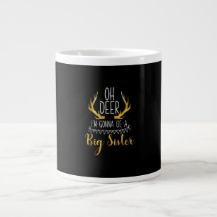 Grote Zus Oh Herten Baby Aankondiging Cute Stijl Koffiekop