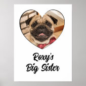 Grote zus op maat gemaakte hondfoto poster (Voorkant)