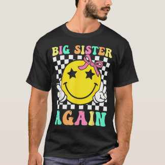 Grote zus opnieuw Retro Groovy Grote Zus Meisjes T-shirt