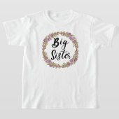 Grote Zus Paarse Bloem Krans Meisjes' T-shirt (Laagn)