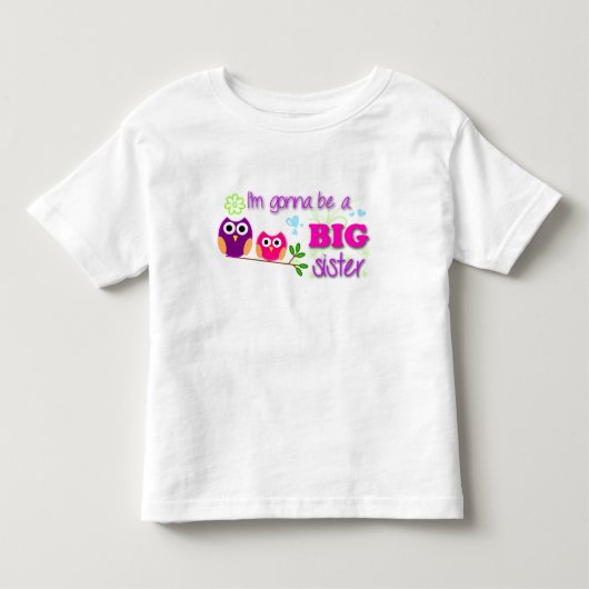 Grote zus peuter t-shirt! kinder shirts (Voorkant)