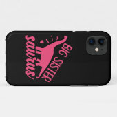 Grote Zus Saurus in Roze Case-Mate iPhone Case (Achterkant (horizontaal))