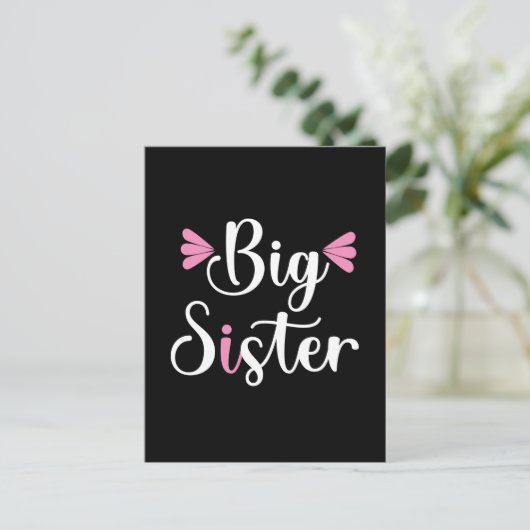 Grote zus, schattig briefkaart (Staand voorkant)