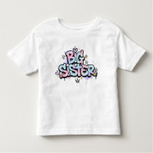 Grote Zus Shirt Mooie Pastel Kleuren Kinderen T-sh