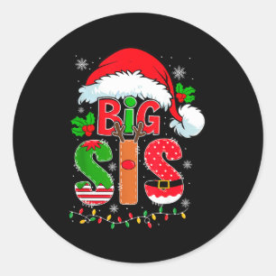 Grote Zus Sinterklaas Hoed Nieuwe Oudere Zus Aanko Ronde Sticker