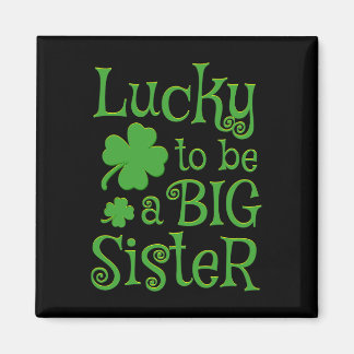 Grote zus St. Patrick-dag zwangerschapsaankondigin Magneet