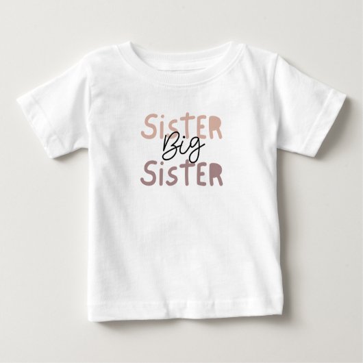 Grote Zus T-shirt. Bijpassend bij Lil' Sister Tee (Voorkant)