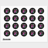 Grote zus van de jarige saurus rex ronde sticker (Vel)
