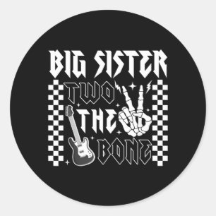 Grote zus van de slechte twee op de verjaardag 2 ronde sticker