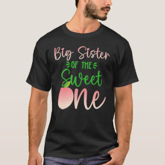 Grote zus van de verjaardag een perzik 1e zomer fr t-shirt