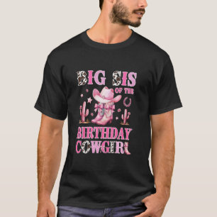 Grote zus van de verjaardags cowgirl rodeo feest v t-shirt