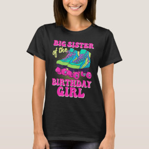 Grote Zus van de Verjaardags Meisje Roller Schaats T-shirt