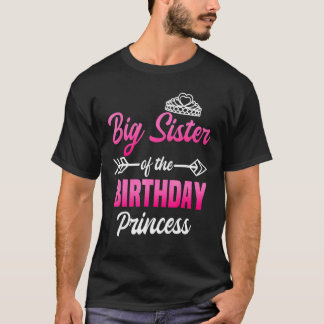 Grote zus van de verjaardagsprinses feest verjaard t-shirt