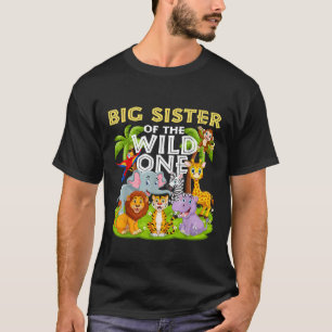 Grote Zus van de Wilde Een Verjaardags Zoo Dier Sa T-shirt