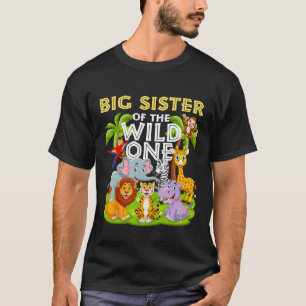 Grote Zus van de Wilde Een Verjaardags Zoo Dier Sa T-shirt