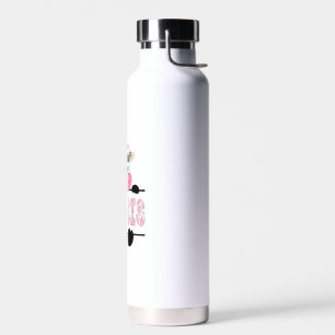 Grote zus van het verjaardagsmeisje Koe zus famili Waterfles