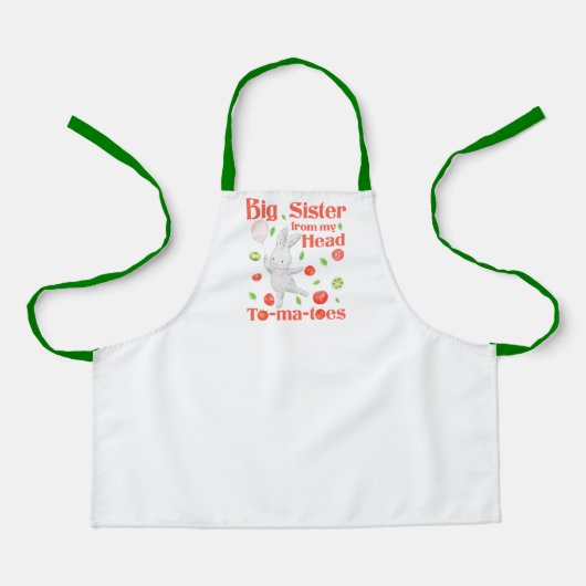 Grote Zus Van Mijn Hoofd Naar Mijn Tomaten Pun Schort (Voorkant)