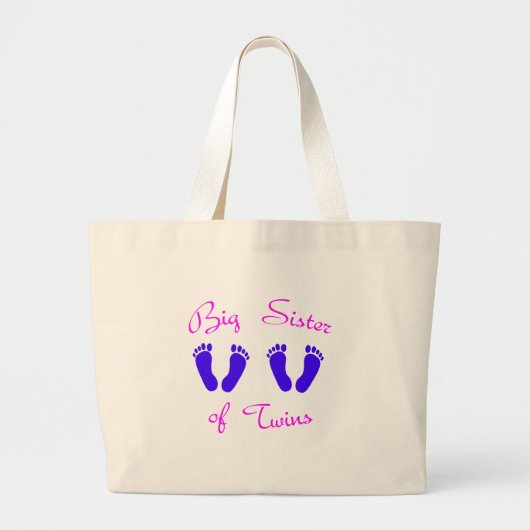 Grote zus van tweelingjongens tote bag (Voorkant)
