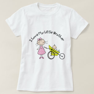 grote zusje kleine baby broer t-shirt