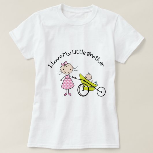 grote zusje kleine baby broer t-shirt (Design voorkant)