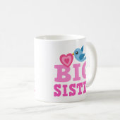 Grote zusje mok met schattige cartoon vogel en har (Voorkant rechts)