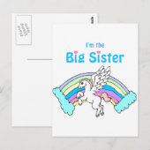 grote zusje van unicorn briefkaart (Voorkant / Achterkant)