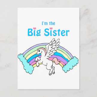 grote zusje van unicorn briefkaart