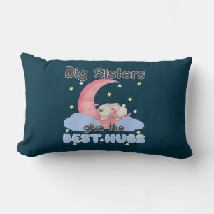 Grote zussen geven de beste knuffels - Maan Konijn Kussen
