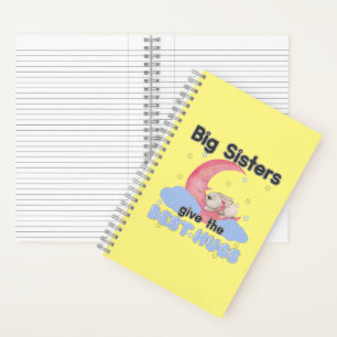 Grote zussen geven de beste knuffels - Maan Konijn Notitieboek