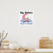 Grote zussen geven de beste knuffels - Maan Konijn Poster (Keuken)