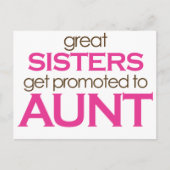 Grote zussen worden gepromoot om te tappen briefkaart (Voorkant)