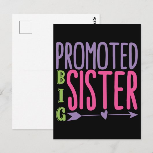 Grote zuster - Big Sister onthullen Briefkaart (Voorkant / Achterkant)