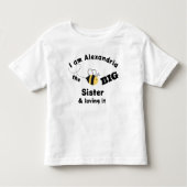 Grote Zuster Bumble Bee en Loving it T-Shirt (Voorkant)