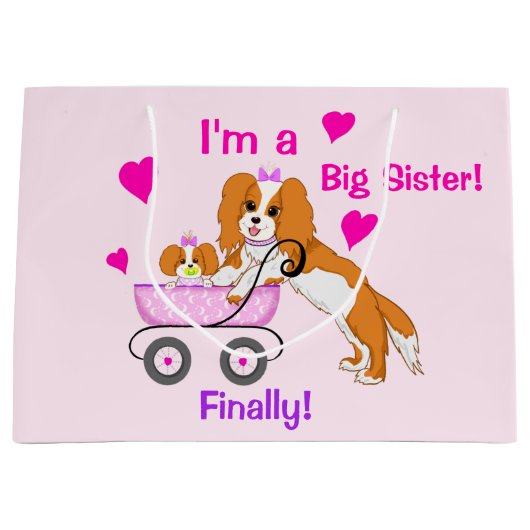 Grote zuster Cavalier King Charles Spaniel eindeli Groot Cadeauzakje (Voorkant)