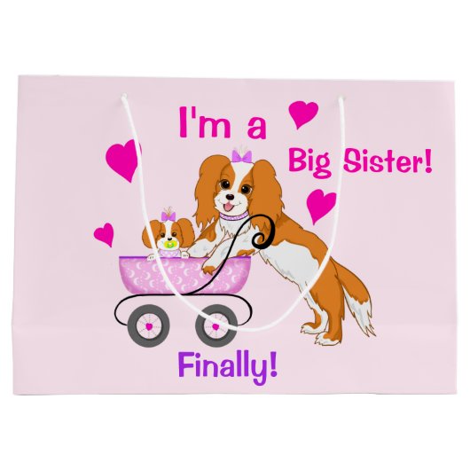 Grote zuster Cavalier King Charles Spaniel eindeli Groot Cadeauzakje (Achterkant)
