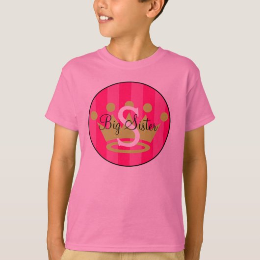 Grote zuster Crown Shirt Grote initiaal V 3 (Voorkant)