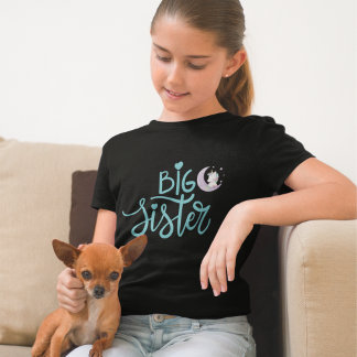 Grote Zuster Eenhoorn Maan Sterren T-shirt