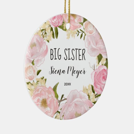 Grote zuster Eerste kerstversiering Keramisch Ornament (Rechts)