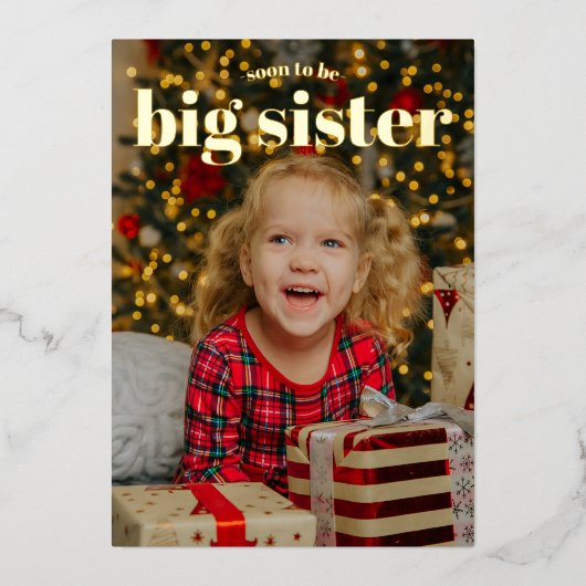 Grote zuster Kerstzwangerschap Aankondiging (Voorkant)