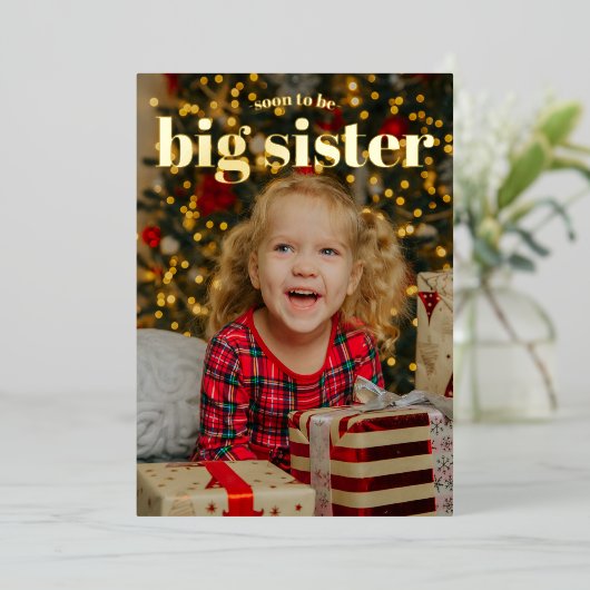 Grote zuster Kerstzwangerschap Aankondiging (Staand Voorkant)