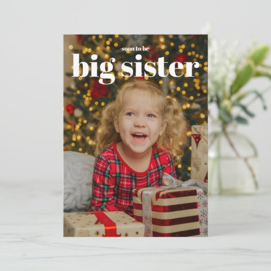 Grote zuster Kerstzwangerschap Aankondiging (Staand voorkant)