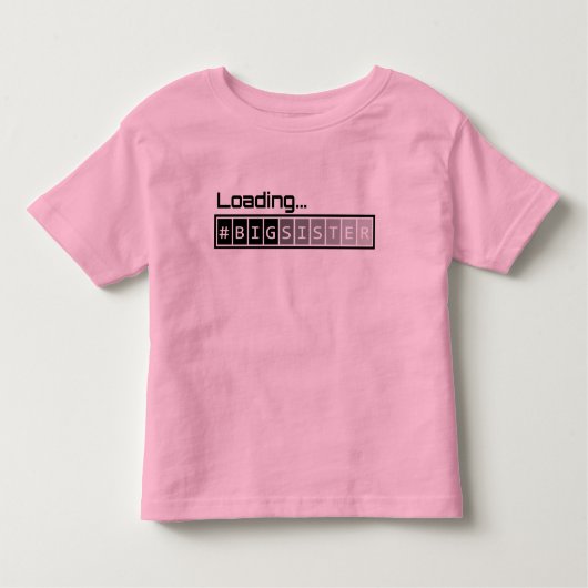Grote zuster laden - Roze Kinder Shirts (Voorkant)