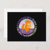 Grote Zuster Liefde - Verwant Bonding Fox Briefkaart (Voorkant / Achterkant)