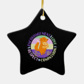 Grote Zuster Liefde - Verwant Bonding Fox Keramisch Ornament (Achterkant)