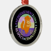 Grote Zuster Liefde - Verwant Bonding Fox Metalen Ornament (Rechts)