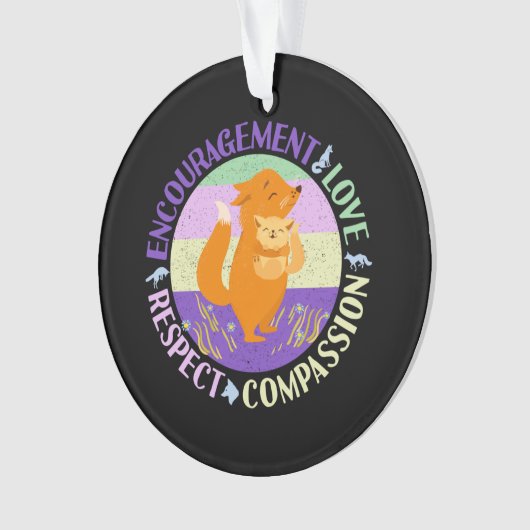 Grote Zuster Liefde - Verwant Bonding Fox Ornament (voorkant)