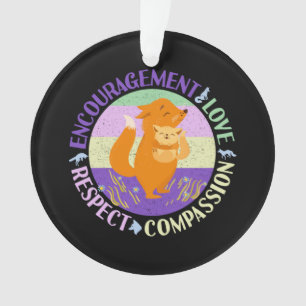 Grote Zuster Liefde - Verwant Bonding Fox Ornament