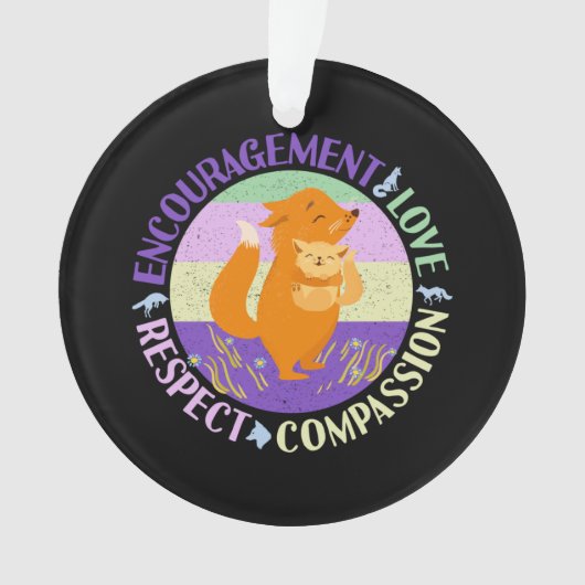 Grote Zuster Liefde - Verwant Bonding Fox Ornament (voorkant)