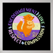 Grote Zuster Liefde - Verwant Bonding Fox Poster (Voorkant)